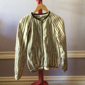 Soeur Woven zip up baseball jacket